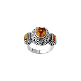 SR-1979-CT-7" Sterling Silver Ring With Citrine Q. Jewelry Bali Designs Inc